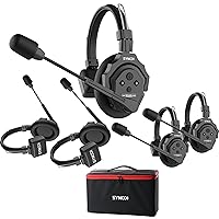 SYNCO XTalk X5 2.4GHz Wireless Headset Intercom System Microphone Random Master Device for Movie Shoot Live Show Stage Performance Real-time Monitoring 400m Operating Range