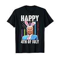Funny Biden Happy 4th Of July Confused Easter Biden Bunny T-Shirt