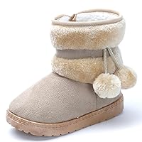 Girls Boys Snow Boots Toddler Boots Kids Warm Winter Boots Fur Lined Non-Slip Boots (Toddler/Little Kid/Big Kid)