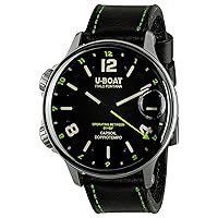 U-Boat Men's Analog Quartz Watch with Stainless Steel Strap mid-39774, Black/White