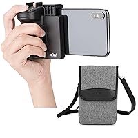 KIWIFOTOS Travel Phone Camera Grip with Cell Phone Pouch, Phone Holster Crossbody Bag for iPhone Smartphone Passport