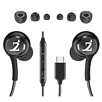 PRO Stereo Type C Headphones Compatible with Your Motorola/Samsung/Google/LG/OnePlus Xiaomi Huawei with Hands-Free Built-in Microphone Buttons + Crisp Digital Titanium Clear Audio! (USB-C/PD)