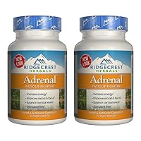 RidgeCrest Herbals Adrenal Fatigue Fighter, Adaptogen Stress Support, 60 Vegetarian Capsules (2 Pack)