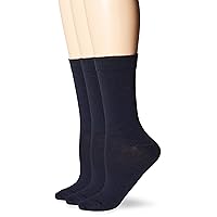 HUE Women's Solid Femme Top Sock 3 Pack