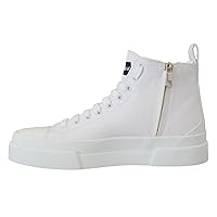 Dolce & Gabbana White Canvas Cotton High Tops Sneakers Men's Shoes