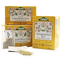 TADIN Tea with Chamomile Flower, Assisting in relieving stomach pain, Anti-inflammatory Effects, Relaxing Effect, Caffeine-Free, Non-GMO, 3-Pack 0.76 Oz, 24 Count (Pack of 3)