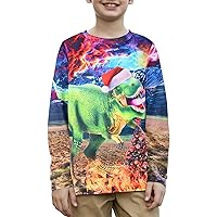 RAISEVERN Boys Girls 3D T-Shirt Graphic Print Tees Long Sleeve Shirts Size 4-16