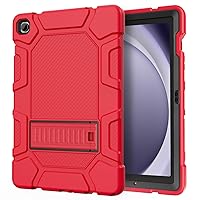 Azzsy Case for Samsung Galaxy Tab A9+/A9 Plus 11” 2023 Model (SM-X210/X216/X218), Heavy Duty Shockproof Rugged High Impact Protective Case, Red