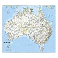 National Geographic Australia Wall Map - Classic (30.25 x 27 in) (National Geographic Reference Map)