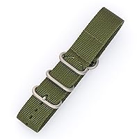 Hadley-Roma Military NATO Style Sturdy Premium Nylon Watch Strap -18mm, 20mm, 22mm (MS4250)