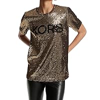 Michael Michael Kors Sequined Stretch Tulle T-Shirt Top Tee