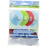 Unique Bluey Assorted Colors Latex Balloons (Pack of 8) - 12