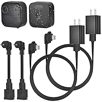 2Pack 10ft/3m Power Cable and Adapter for Blink Outdoor 4 (4th Gen) & (3rd Gen) & Blink XT/XT2, Weatherproof Flat Charger Extension Cable with Micro USB Adapter, No More Battery Changes