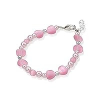 Delicate Gold Tricolor Little Girl Bracelet - with Rose Gold, Sterling Silver and Gold Beads - Perfect for Birthday Gifts, Baby Keepsake Gifts (B1905)