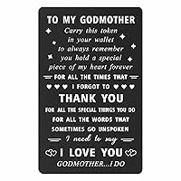 Godmother Proposal Gifts Wallet Card - Thank You I Love You Godmother - Godmother Gifts for Mothers Day, Christmas Birthday