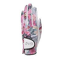 Glove It Ladies Golf Glove - Lightweight and Soft Cabretta Leather Golf Glove for Womens, Features UV Protection - Orchid Cheetah