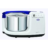 Elgi Ultra Bigg+T 2.5 Litre Table Top Wet Grinder with Timer and Atta Kneader, 110 Volt,White