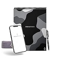 Smart Reusable Notebook, Flip Letter Size Spiral Notebook, Lunar Winter, (8.5