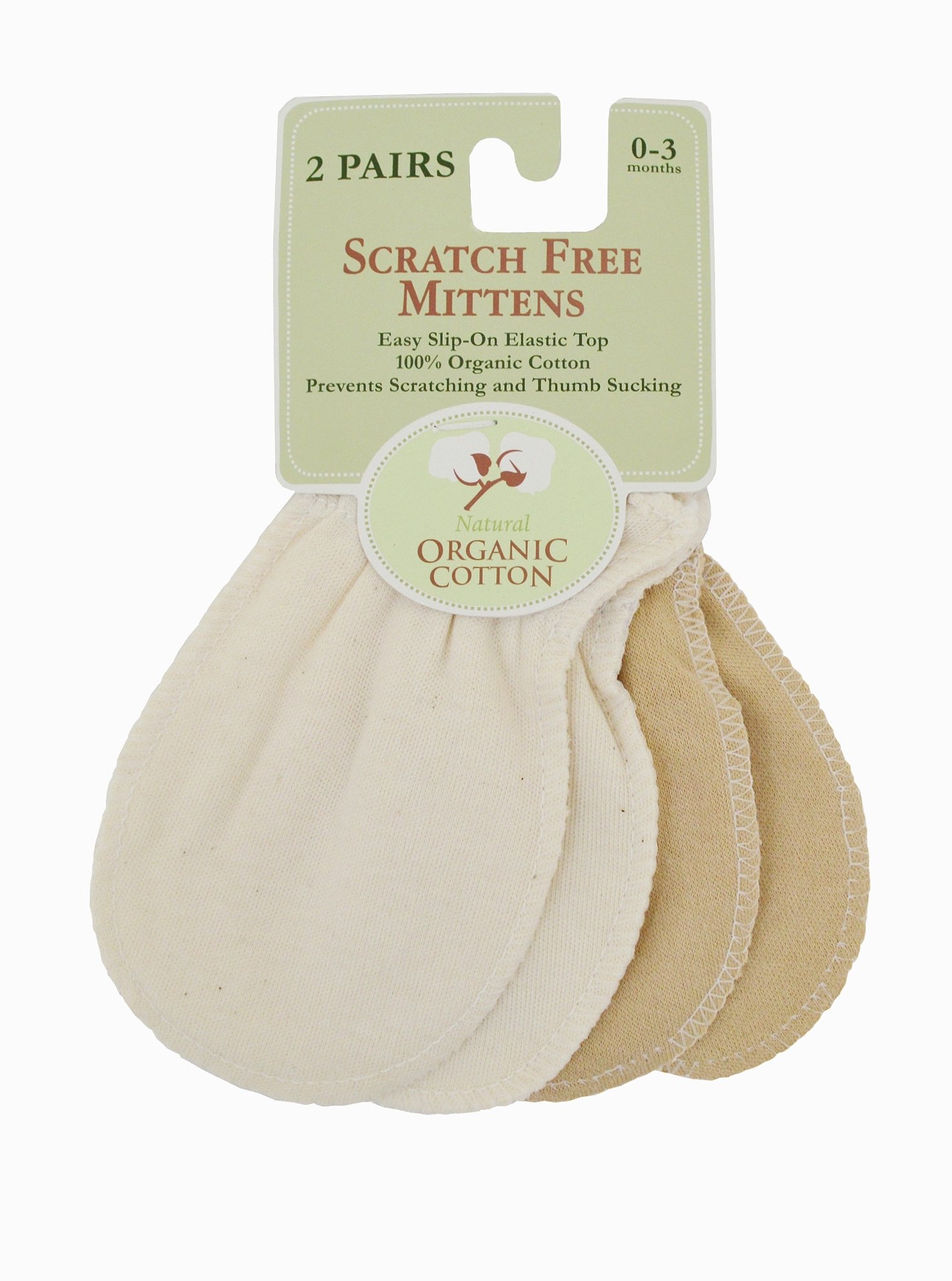 TL Care Newborn Mittens Made with Organic Cotton - 2 Pairs