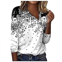 Women's Blouses Dressy Casual Cross Neck T-Shirts Button-Up Collar Pleats Clothing Tunic Cropped Sleeve Tops