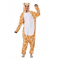 Unisex Adult Onesie Giraffe Onesies Animal Costume One Piece Pajamas Christmas Sleepwear Halloween Jumpsuit Women Men