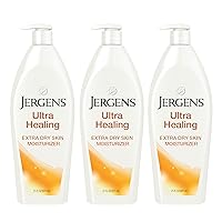 Jergens Ultra Healing Dry Skin Lotion, Hand and Body Moisturizer for Quick Absorption into Extra Dry Skin with Hydralucence Blend, Vitamins C, E and B5, White, 21 Oz, 3 Count