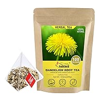 Dandelion Root Tea Bags, 100 Teabags, 2.5g/bag - Premium Raw Dandelion Root Tea Detox - Non-GMO - Caffeine-free - Rich in Vitamins & Support Immune System