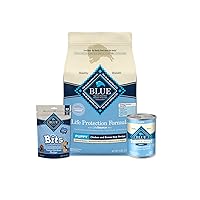 Blue Buffalo Life Protection Formula Natural Puppy Starter Kit- Dry Dog Food, Wet Puppy Food, & Blue Bits Puppy Training Treats, Chicken
