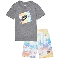 Nike Baby Boy's Sportswear Graphic T-Shirt and Tie-Dye Shorts Set (Toddler)