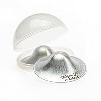 Moogco The Original Silver Nursing Cups - Nipple Shields for Nursing Newborn - Newborn Essentials Must Haves - Nipple Covers Breastfeeding - 925 Silver (X-Large Silver Nursing Cups w/Carrying Case)