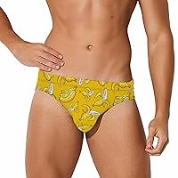 Banana Tropics Funny Swim Briefs for Men Bikini Swimsuit Low Rise Short Surfing Briefs Swimwear