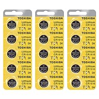 Toshiba CR1616 3 Volt Lithium Coin Battery 15 Cells