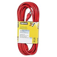 Fellowes 99597 25-Feet 1-Outlet 3-Prong Indoor/Out Heavy Duty Extension Cord