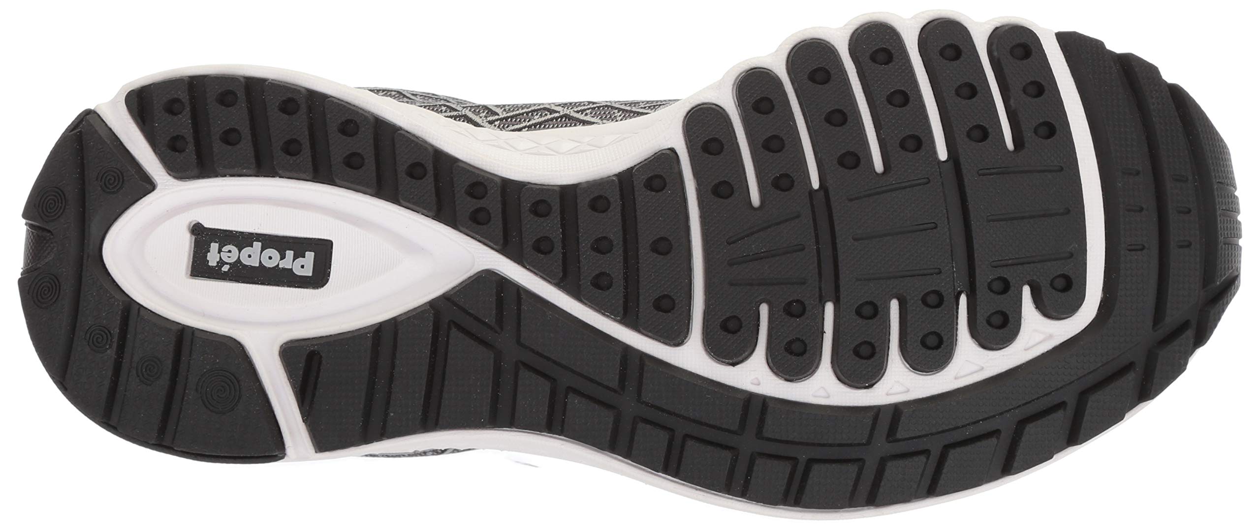 Propet Men's One Running Shoe, black/silver, 7 E US