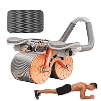 Roller Wheel for Core Trainer, Abdominal Roller Abdominal Trainer Automatic Rebound Abdominal Wheel AB Roller Wheel 4D Abdominal Exercise Roller with Elbow Support Training, With at