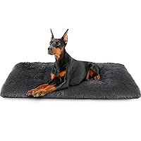 Dog Crate Pad Ultra Soft Dog Bed Mat Washable Pet Kennel Bed with Non-Slip Bottom Fluffy Plush Sleeping Mat for Large Medium Small Dogs, 47 x 29 Inch