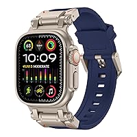 [GLILAVOX] アップルウォッチ バンド スポーツ Compatible with Apple Watch Ultra/Ultra 2/Series 9/8/7/SE/6/5/4/3/2/1 49mm/45mm/44mm/42mm Apple Watch バンド アップル ウォッチ バンド 柔らかい アップルウォッチ ベルト