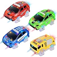 5 LED Light Up Replacement Glow in The Dark CarTrack Track Race Cars 3 Pack 