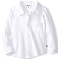 Zutano Baby Boys Pastel Solid Long Sleeve Button Shirt
