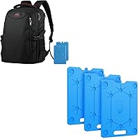 OUTXE Cooler Backpack 22L, Ice Packs for Coolers 3-Pack 10 * 13 Inch Slim Space Saving Reusable Long Lasting Cold Freezer Packs for Coolers Keep Food Fresh