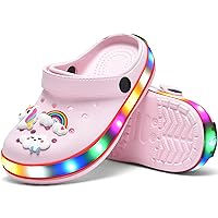 Kids' Boys Girls LED Clogs Cute Garden Shoes Cartoon Slides Lightweight Non Slip Indoor Outdoor Sandals Beach Slippers Children