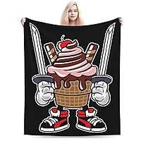 Lovely Ice Cream Throw Blanket for Couch 50