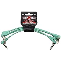 Lil Pigs 6 in Low Profile Patch Cables 4 Pack, Seafoam Green