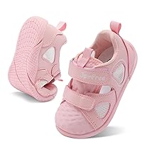 JOINFREE Toddler Boys Girls Sneakers Baby Walking Shoes Breathable Barefoot Shoes Dual Hook and Loops Running Shoes Soft Anti-Slip Sole Sandals