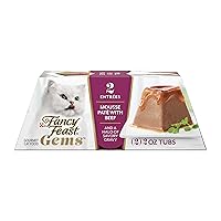 Fancy Feast Gems Pate Cat Food Mousse with Beef and a Halo of Savory Gravy - (Pack of 8) 4 oz. Boxes