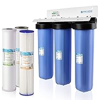 APEC 3-Stage Whole House Water Filter System with Iron, Sediment and Chlorine Filters (CB3-SED-IRON-CAB20-BB)
