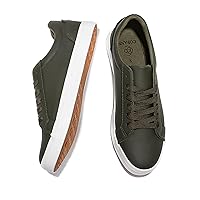 Men's Fashion Sneakers, Rubber Sole Flats, Lace-Up, Round Toe, Casual Walking Shoes, Comfortable & Breathable