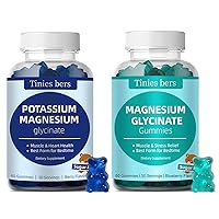 Potassium Gummies and Magnesium Glycinate Gummies 500mg Sugar Free for Adults and Kids, Vegan, Pectin, Non-GMO, Gluten Free