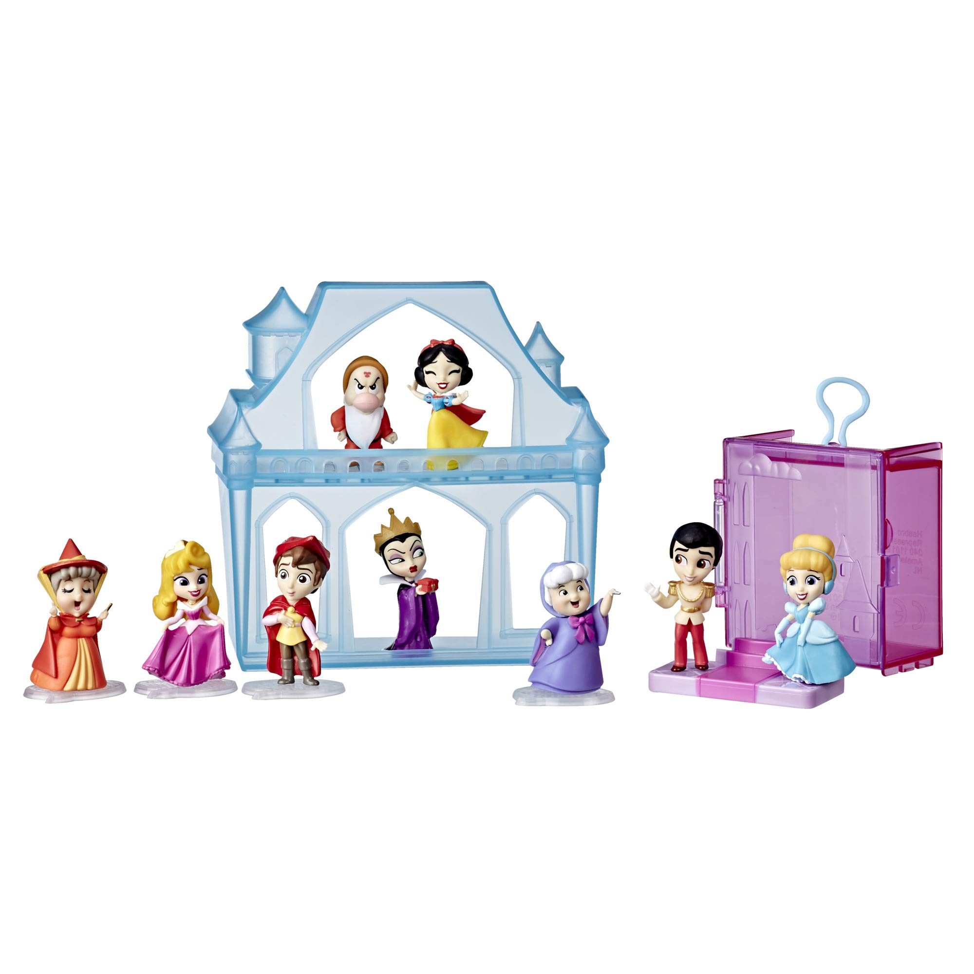 Disney Princess Comics Adventure Discoveries Collection, Doll Set with 9 Figures, Bases, Display Castle and Case, Toy for Girls 3 and Up