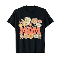 Groovy Mom Floral Hippie Retro Daisy Flower Mother's Day T-Shirt